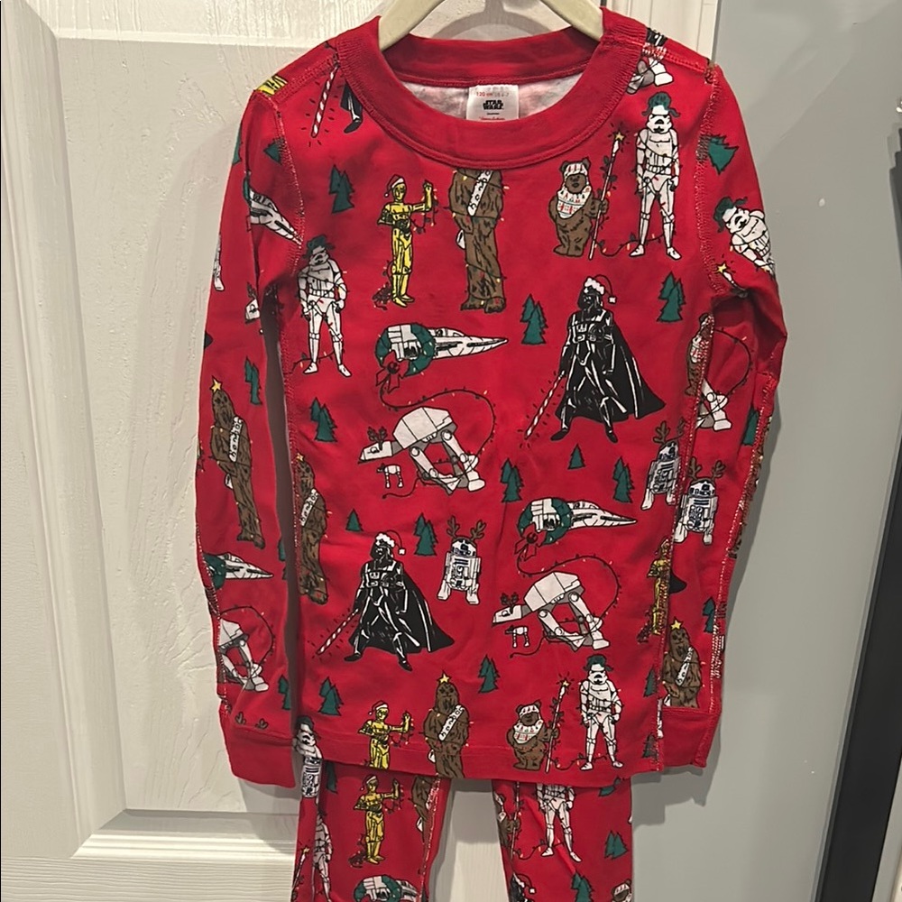 Hannah Anderson Star Wars Red Pajama Set with Iconic Characters
